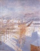 Albert Edelfelt Paris in the Snow oil painting picture wholesale